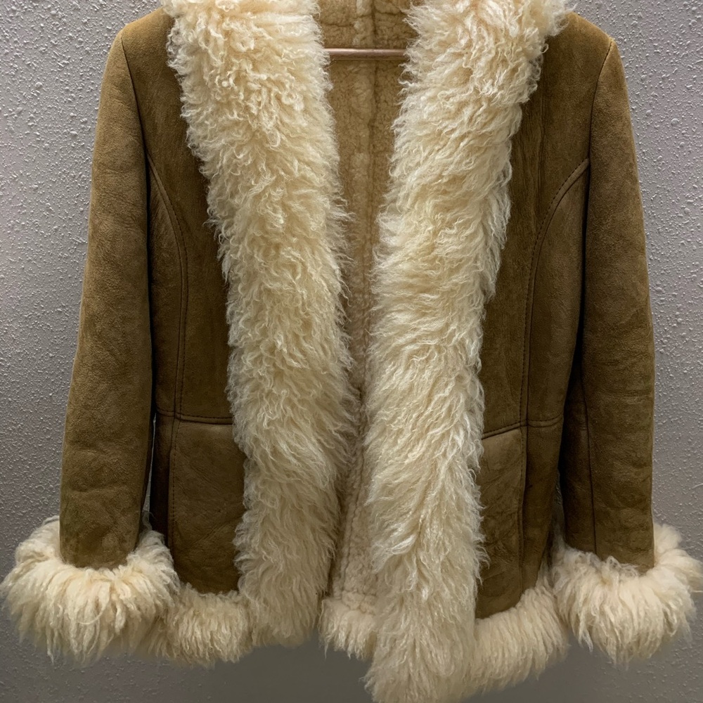 Vintage suede and shearling jacket